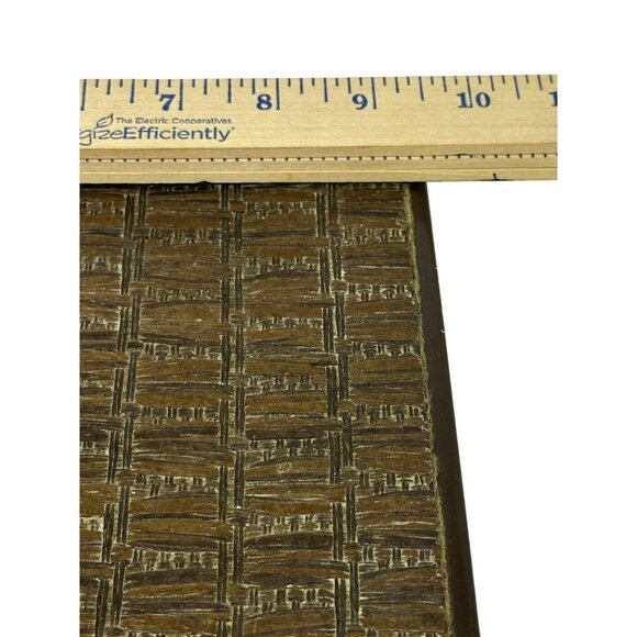 VTG Counselor Bathroom Scale 1960s Wicker Basket Weave Design MCM Retro 10"x9.5" - Picture 9 of 10